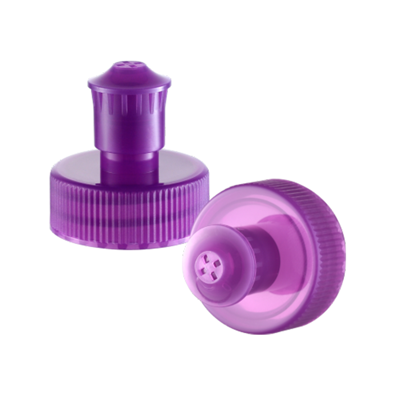 Purple PE Plastic Push Pull Cap